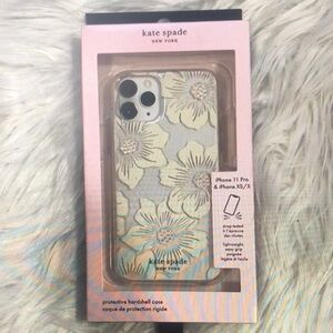 Kate Spade Floral iPhone Case - Cream and Gold